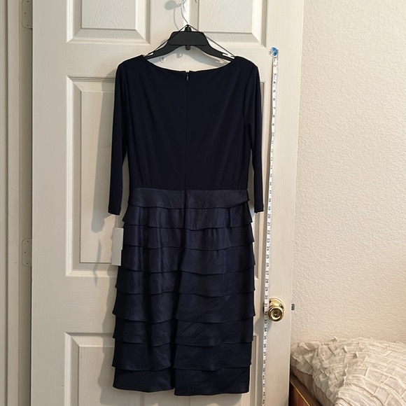 Adrianna Papell navy blue cocktail dress.  Size 12 with tags. - Picture 4 of 7